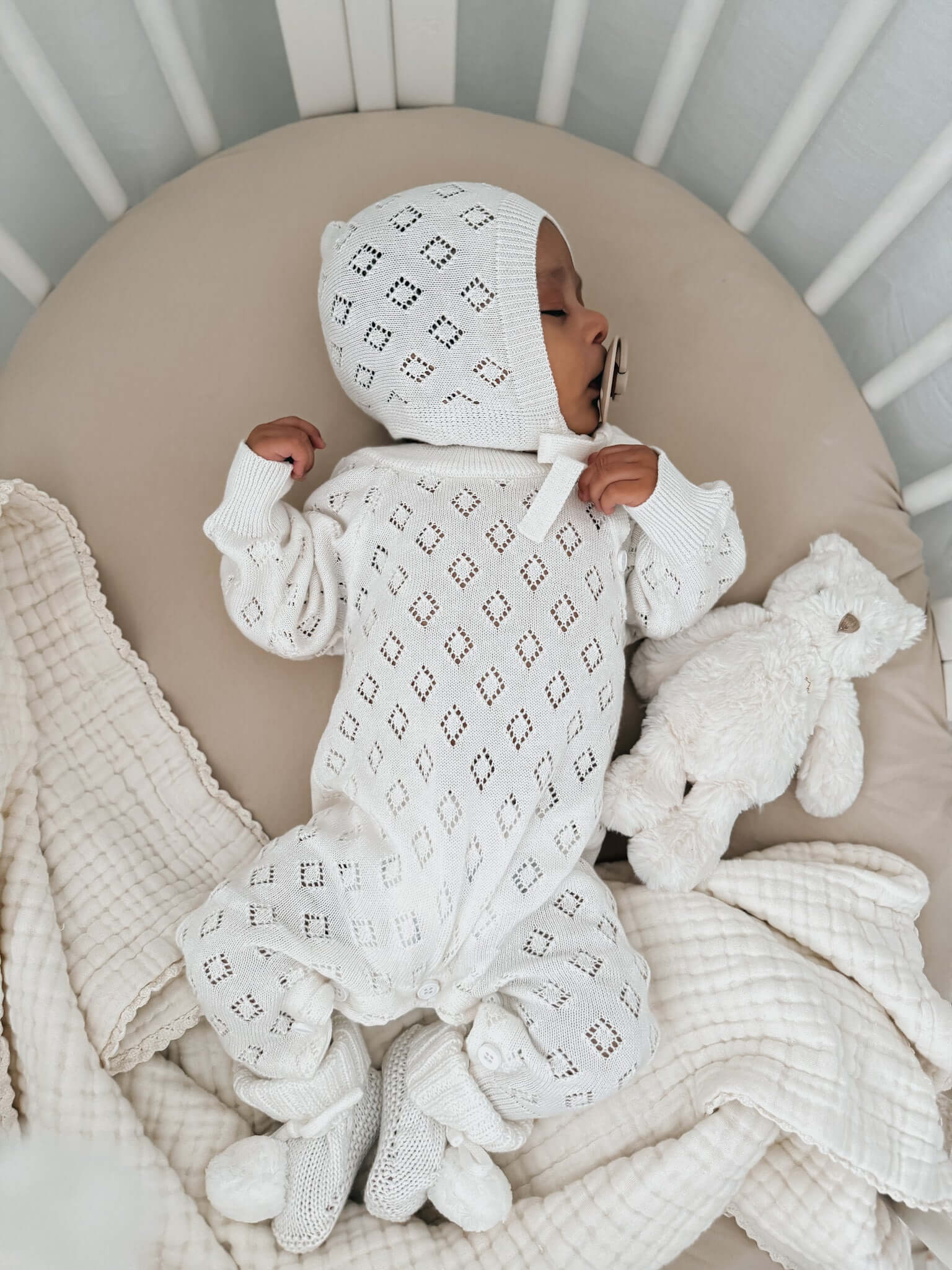 Bring Me Home Diamond Pointelle Bundle | White | Milk & Baby