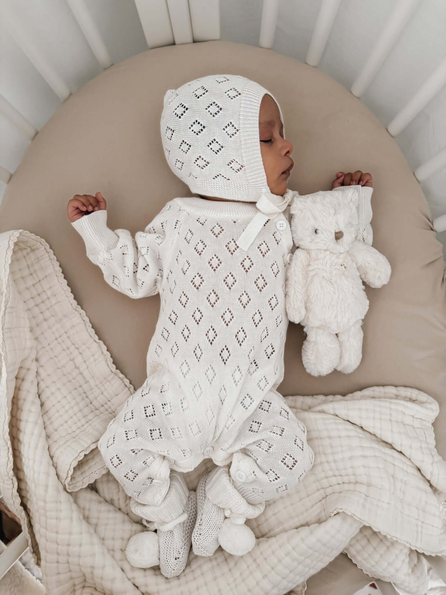 Bring Me Home Diamond Pointelle Bundle | White | Milk & Baby