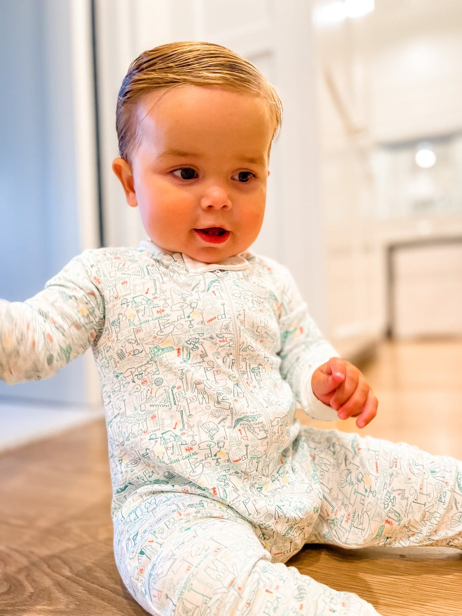 Golf Zip Baby Onesie | Milk & Baby