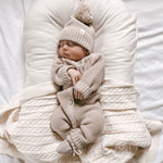 Luna + Luca Organic Booties | Heather Beige Milk & Baby