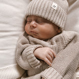 Luna + Luca Classic Purl Knit Jumpsuit - Heather Beige | Milk & Baby