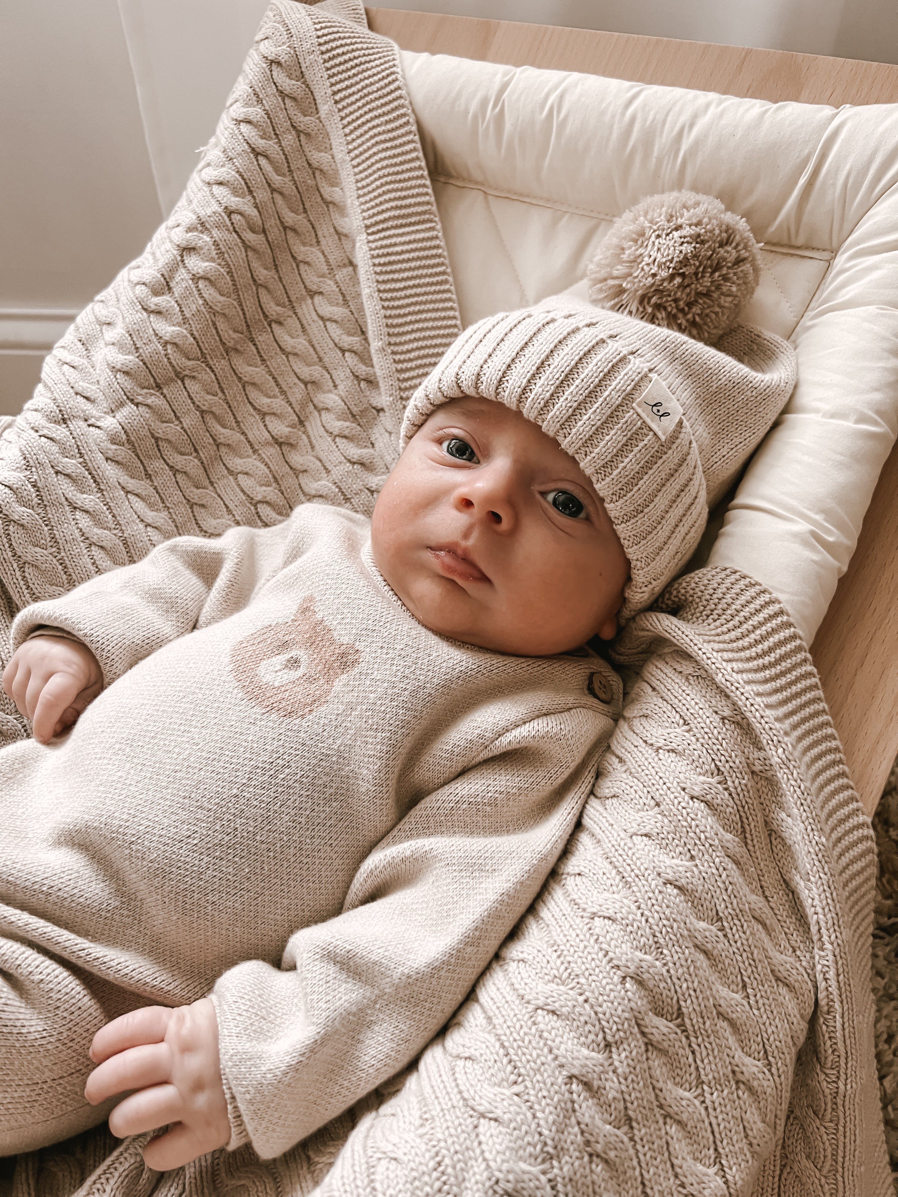 Luna + Luca Bear Jacquard Jumpsuit | Milk & Baby