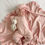 Powder Pink | Classic Ruffle Jumpsuit | Milk & Baby