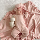 Powder Pink | Classic Ruffle Jumpsuit | Milk & Baby