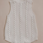 Luna + Luca Cable Knit Summer Romper - White | Milk & Baby
