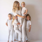 Checkerboard | Women's Boxy Tee Lounge Set | Milk & Baby