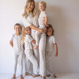 Checkerboard | Women's Boxy Tee Lounge Set | Milk & Baby
