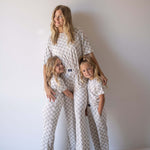 Checkerboard | Women's Boxy Tee Lounge Set | Milk & Baby