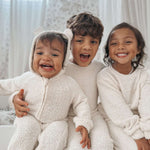 Luna + Luca Baby Bear Jumpsuit | Cozy Teddy | Milk & Baby