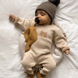 Luna + Luca Bear Jacquard Jumpsuit | Milk & Baby
