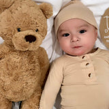 Riley Outfit and Hat Set | Sand | Milk & Baby