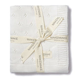 Ivory | Organic Cotton Pointelle Baby Blanket | Milk & Baby