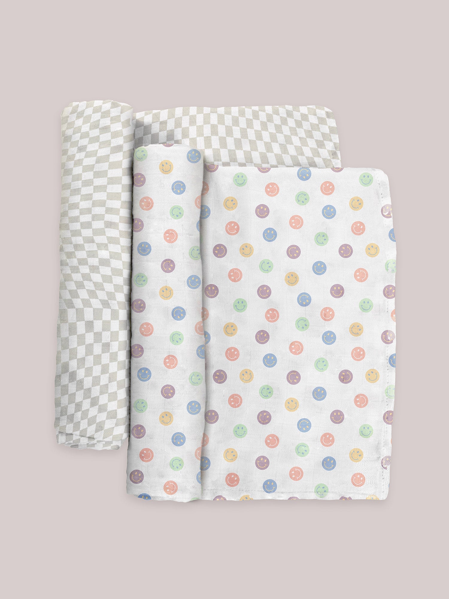 Swaddle Blanket Set | Happy Baby Vibes | Milk & Baby