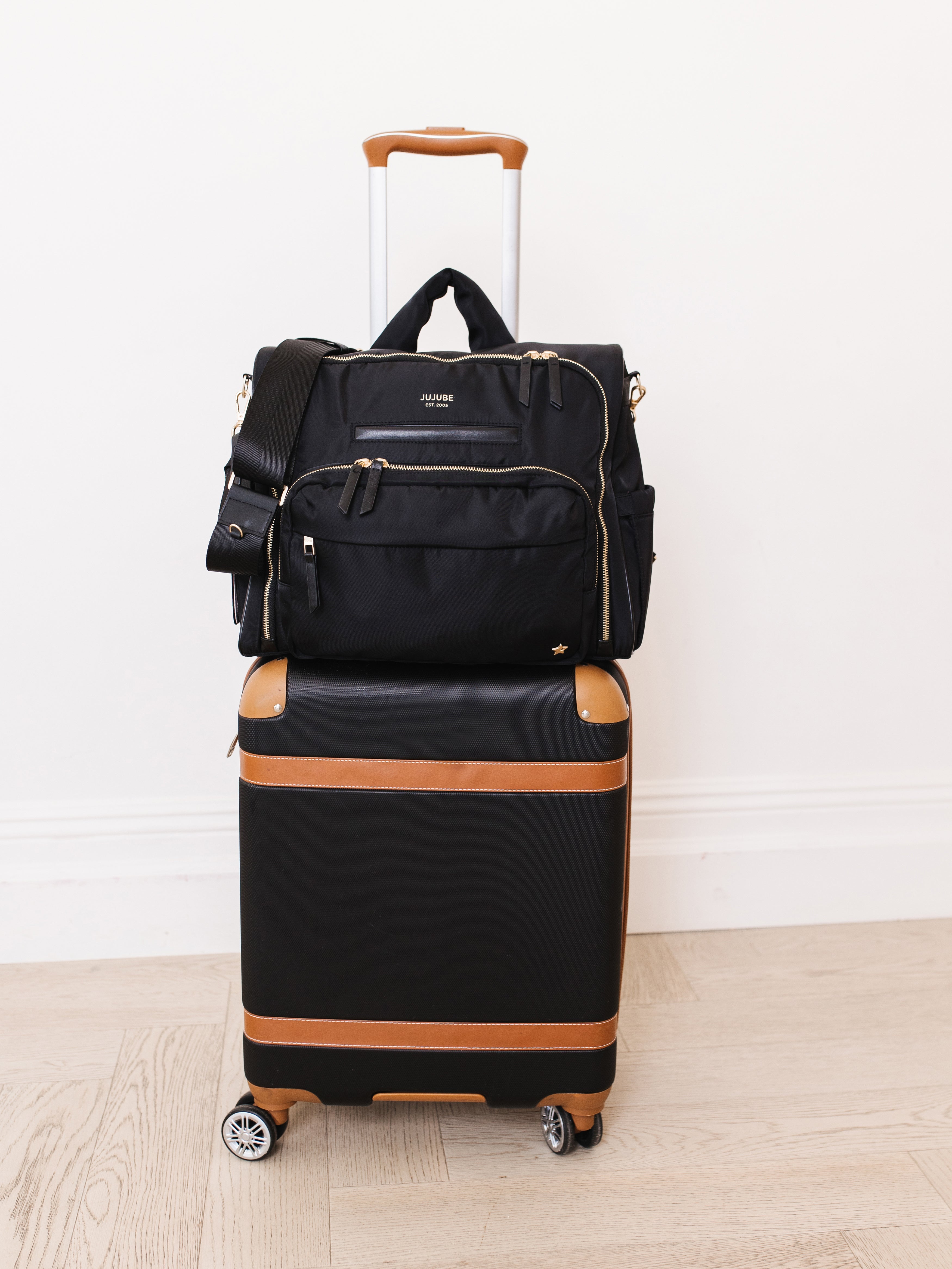 Satchel Diaper Bag - Black | Milk & Baby