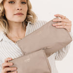 3-Piece Pouch Clutch Purse Set | Taupe | Milk & Baby