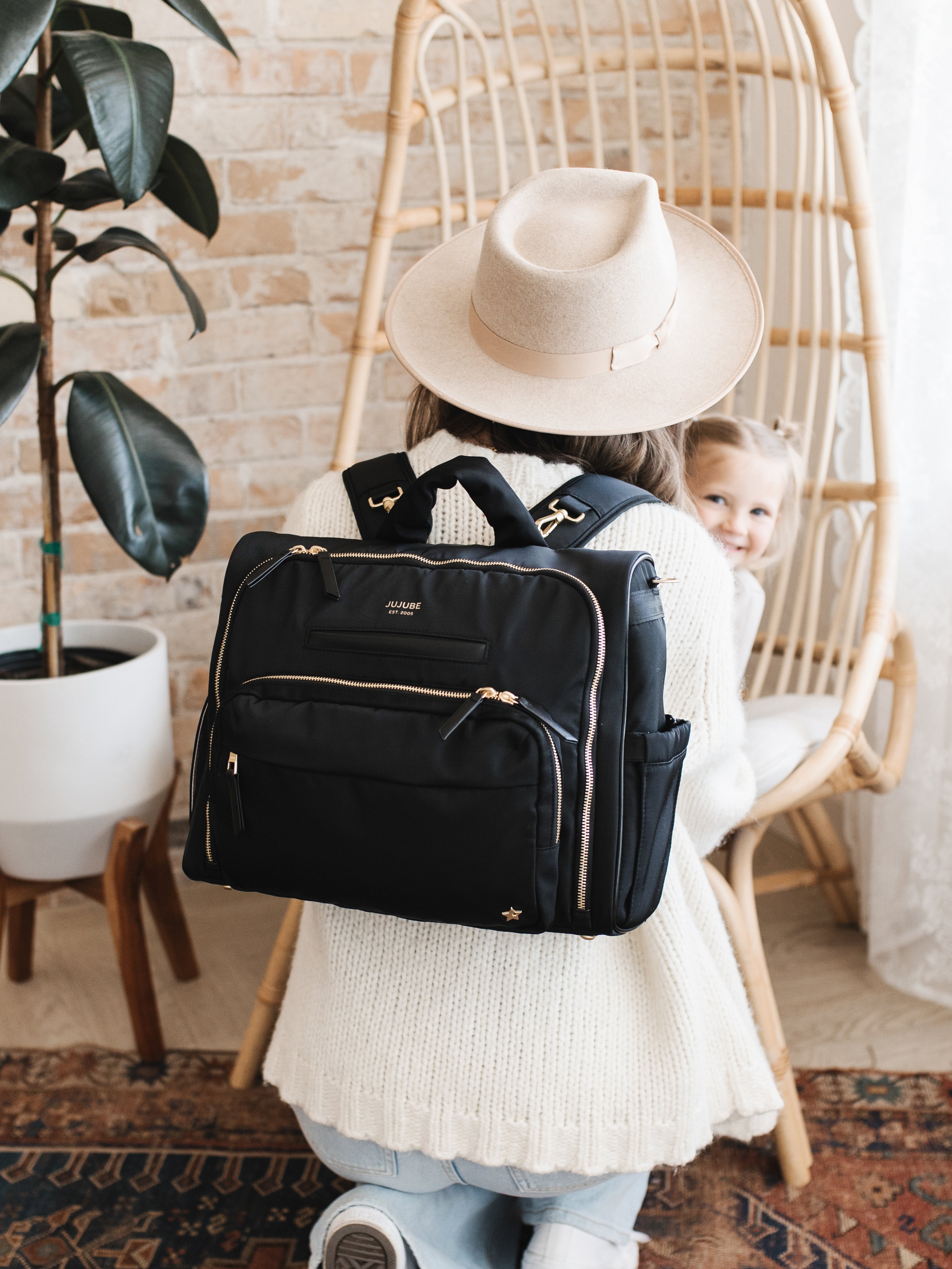 Satchel Diaper Bag - Black | Milk & Baby