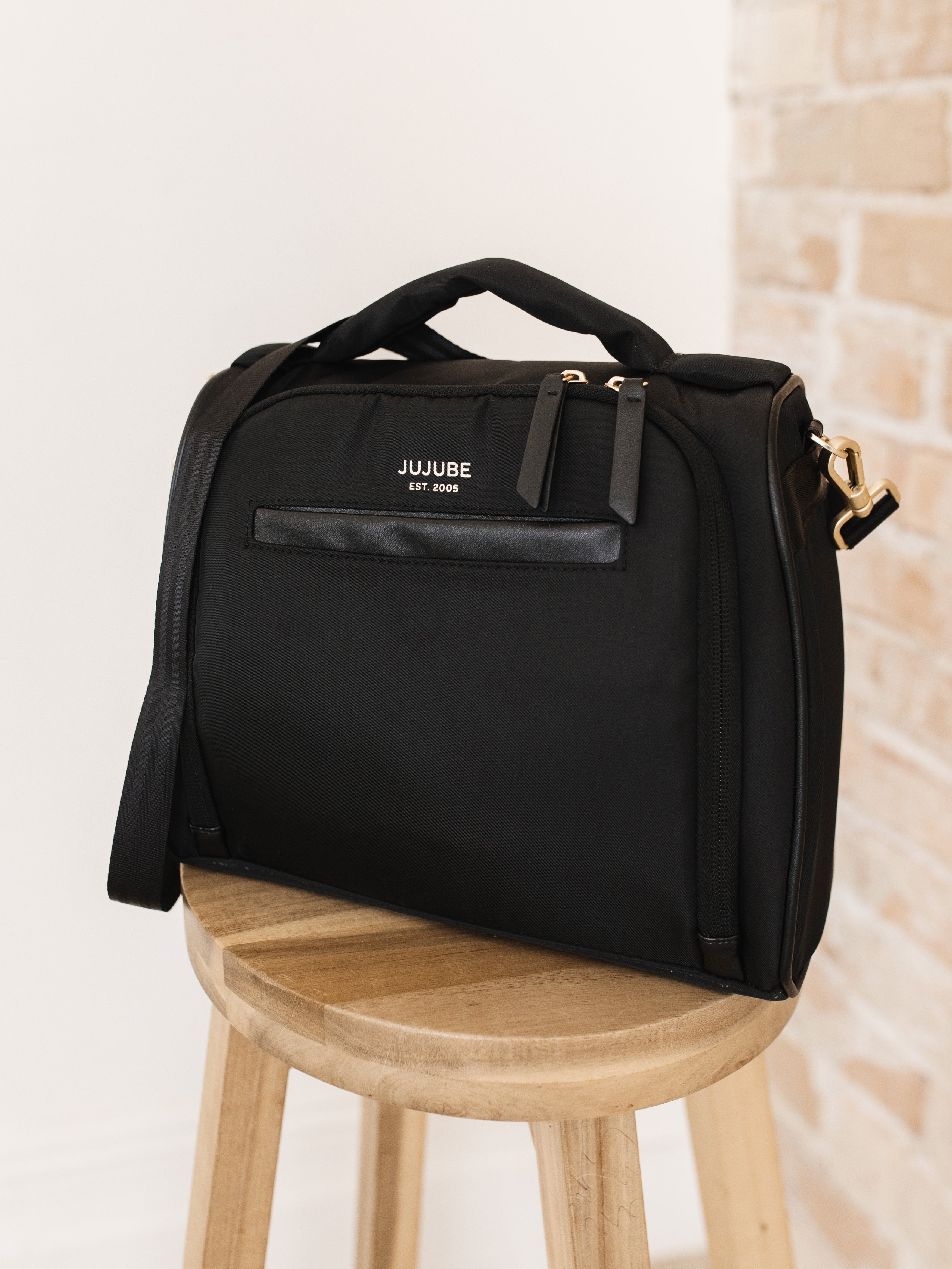 Satchel Diaper Bag - Black | Milk & Baby
