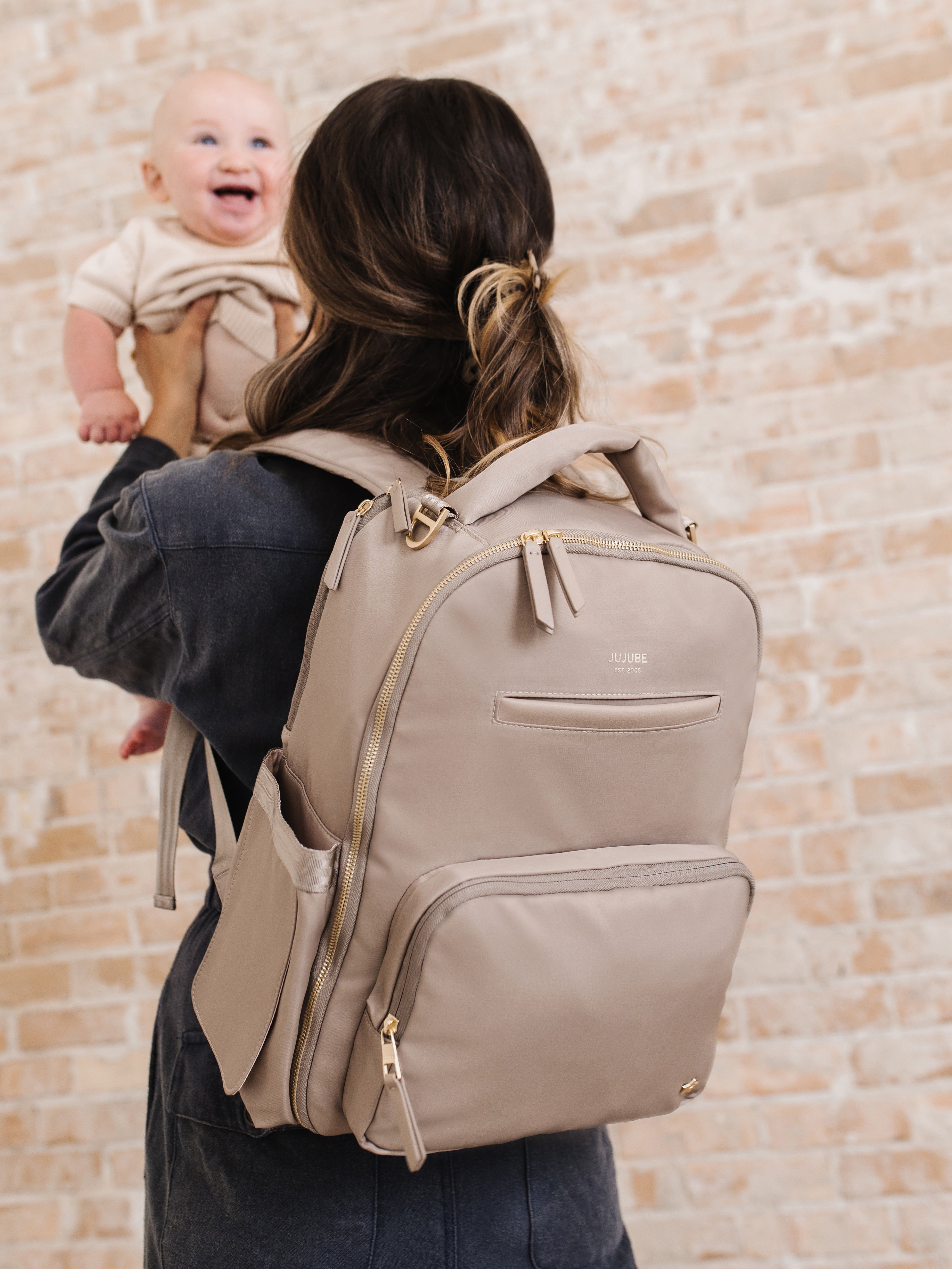 Classic Diaper Backpack - Taupe | Milk & Baby