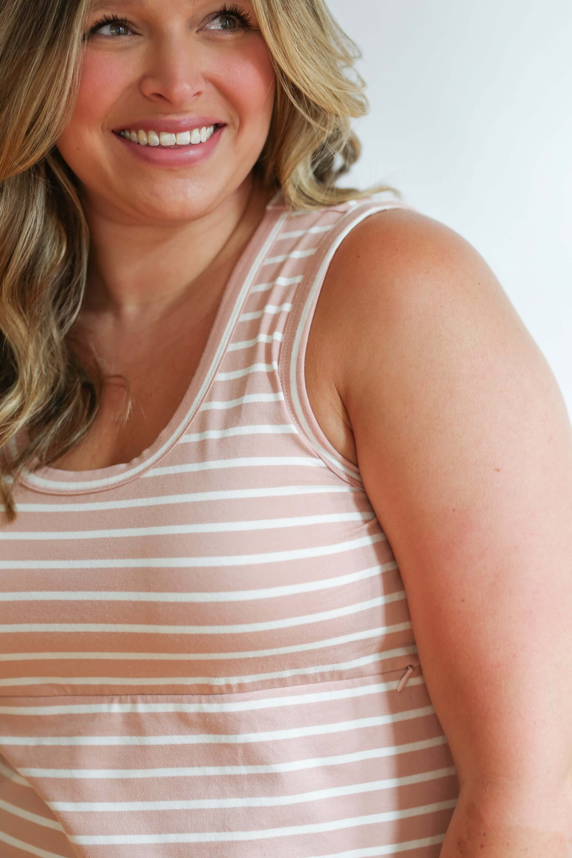Invisible Zip Breastfeeding Tank Top | Milk & Baby