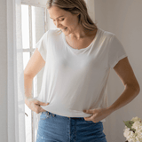 Everyday Maternity & Nursing T-shirt | White | Milk & Baby