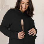 Bamboo Maternity & Nursing Hoodie | Black | Milk & Baby