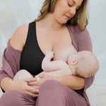 French Terry Racerback Nursing & Sleep Bra | Black | Milk & Baby