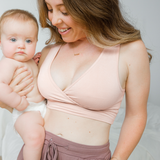 French Terry Racerback Nursing & Sleep Bra | Soft Pink | Milk & Baby