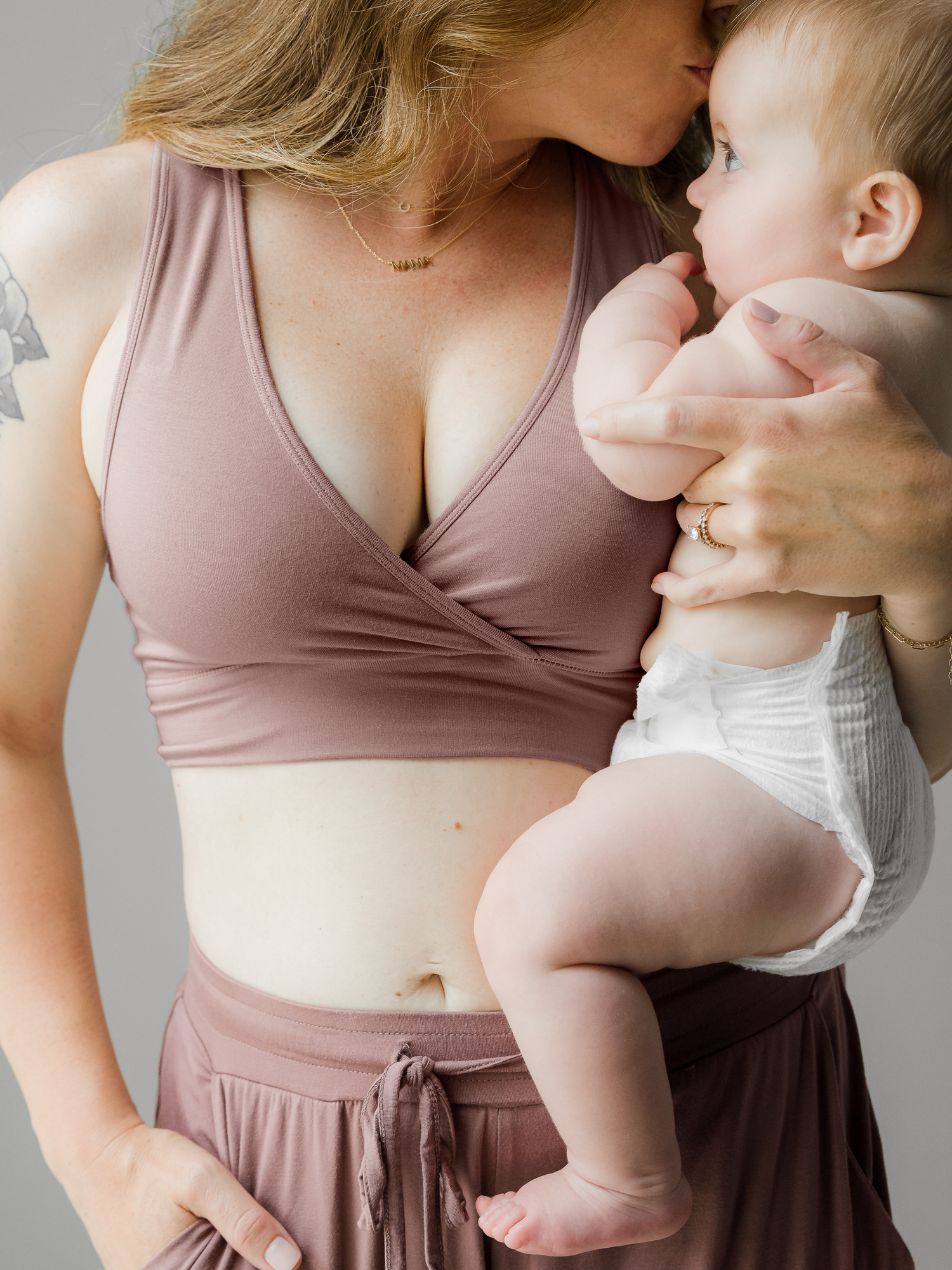 French Terry Racerback Nursing & Sleep Bra | Twilight | Milk & Baby