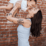 Ribbed Bamboo Racerback Nursing Tank | French Blue | Milk & Baby