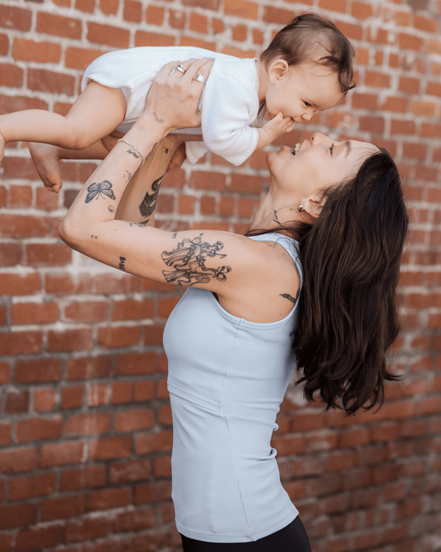 Ribbed Bamboo Racerback Nursing Tank | French Blue | Milk & Baby