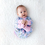 Lillian Floral Bamboo Ruffle Convertible Footie | Milk & Baby