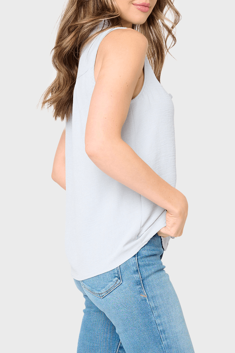 Crochet Ruffle Placket Button Front Blouse | Milk & Baby