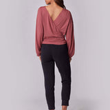 Nursing & Maternity Everywhere Long-Sleeve Wrap Blouse | Terra | Milk & Baby