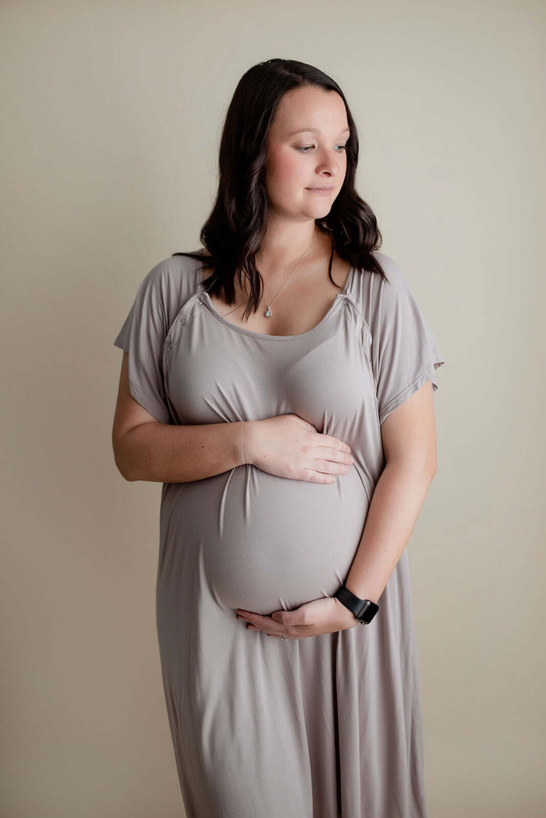 Harbor Mist Maternity Mommy Labor & Delivery Gown | Milk & Baby