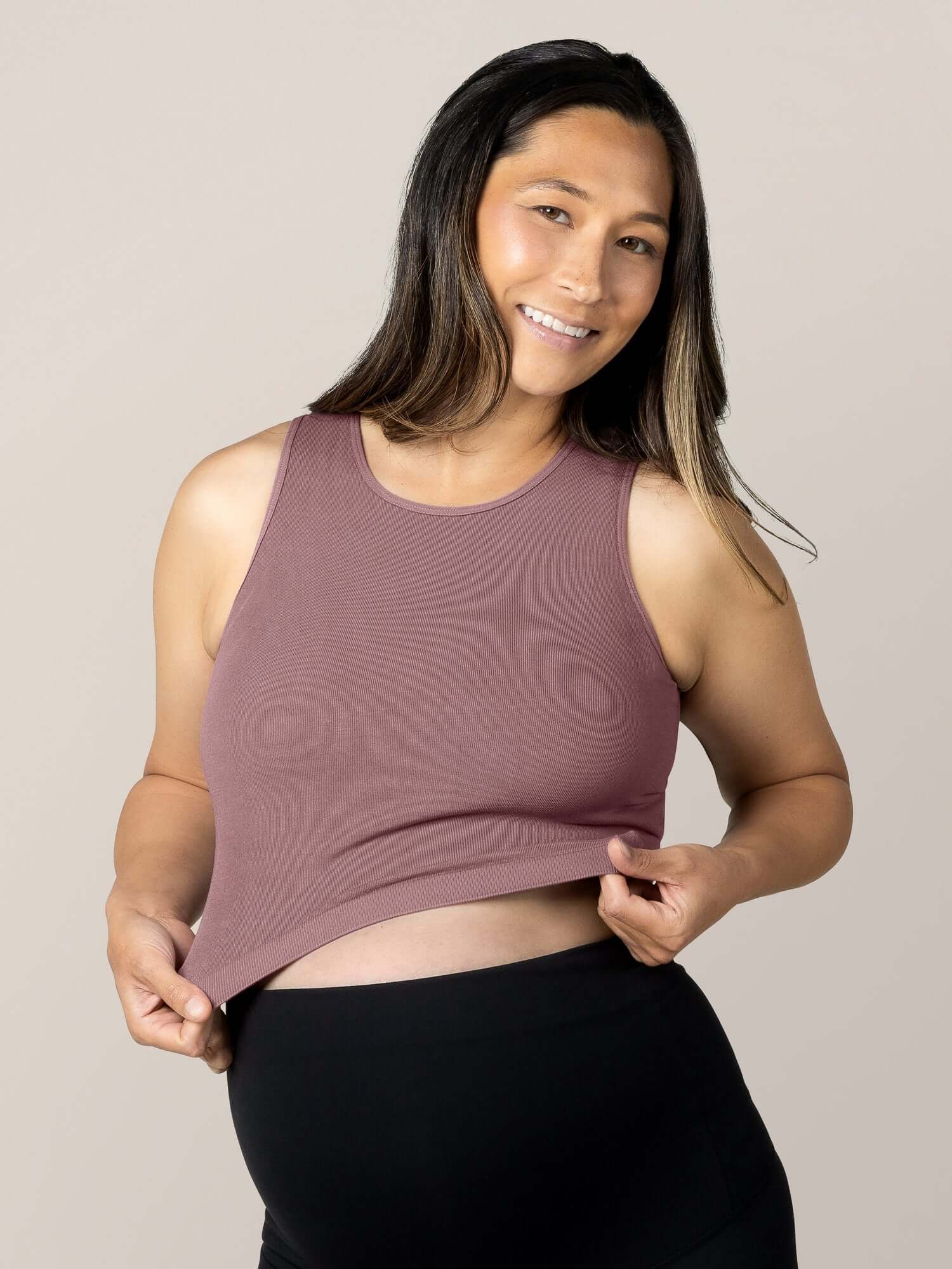 Sublime® Bamboo Maternity & Nursing Longline Bra Top | Twilight | Milk & Baby
