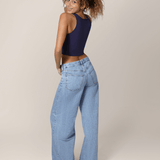 Sublime® Bamboo Maternity & Nursing Longline Bra Top | Navy | Milk & Baby