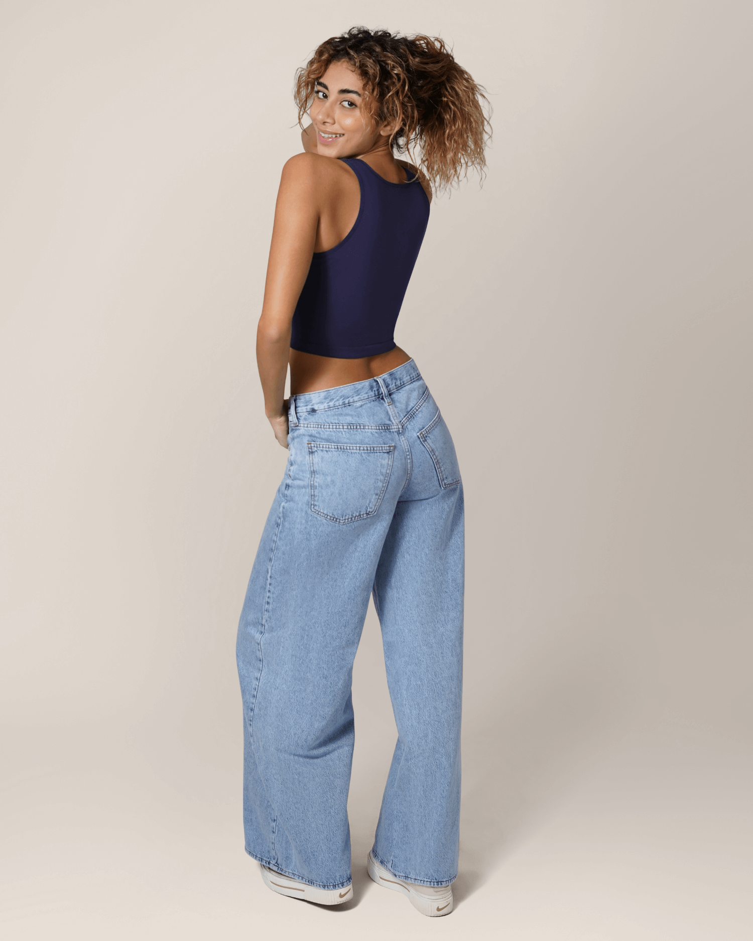 Sublime® Bamboo Maternity & Nursing Longline Bra Top | Navy | Milk & Baby