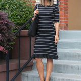 Louie Striped Knit Maternity & Nursing Dress | Milk & Baby