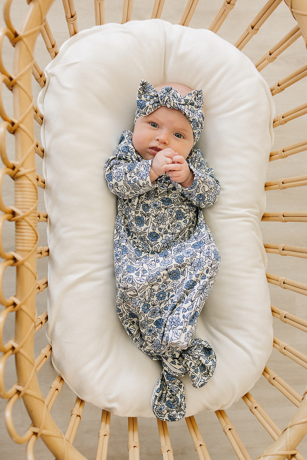 Bluebell Pointelle Bamboo Head Wrap | Milk & Baby