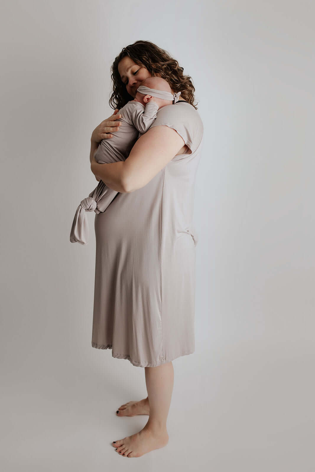 Harbor Mist Maternity Mommy Labor & Delivery Gown | Milk & Baby