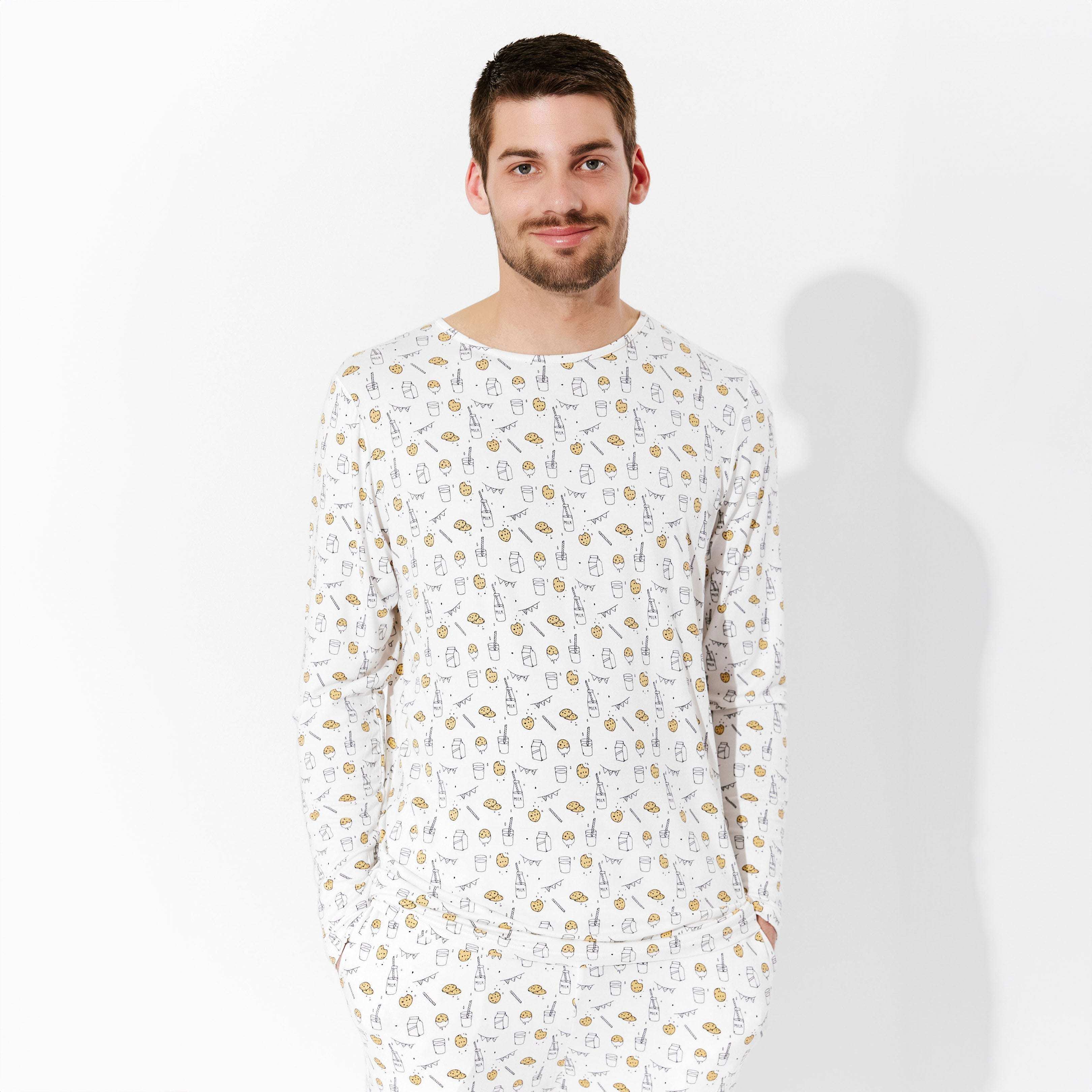 Milk & Cookies Bamboo Men's Pajama Set | Milk & Baby