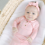 Aspen Outfit, Hat and Headband Set | Pink | Milk & Baby