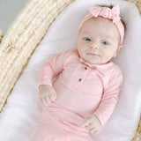 Aspen Outfit, Hat and Headband Set | Pink | Milk & Baby
