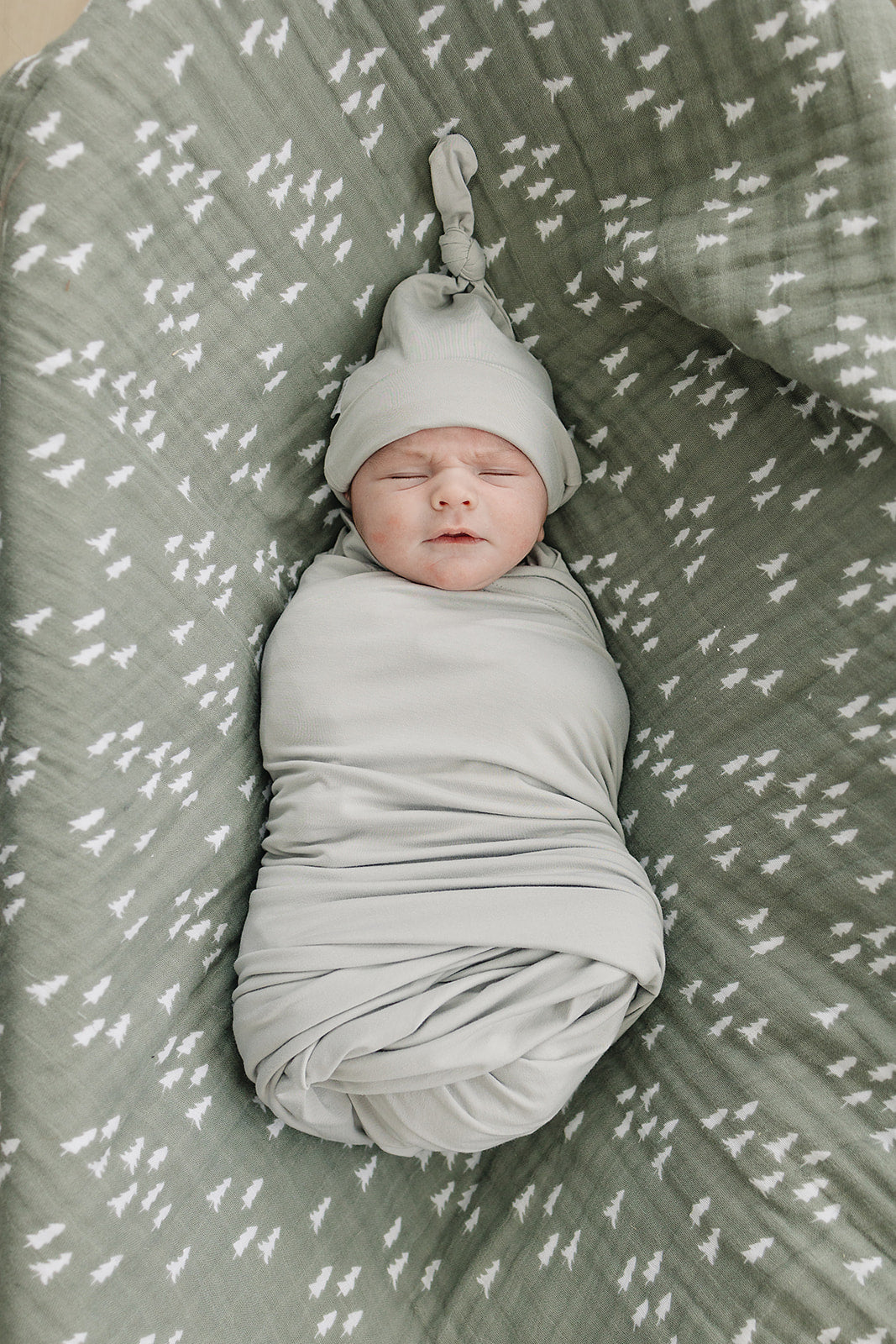 Sage Bamboo Newborn Knot Hat | Milk & Baby