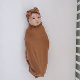 Rust Bamboo Hat OR Head Wrap Set | Milk & Baby