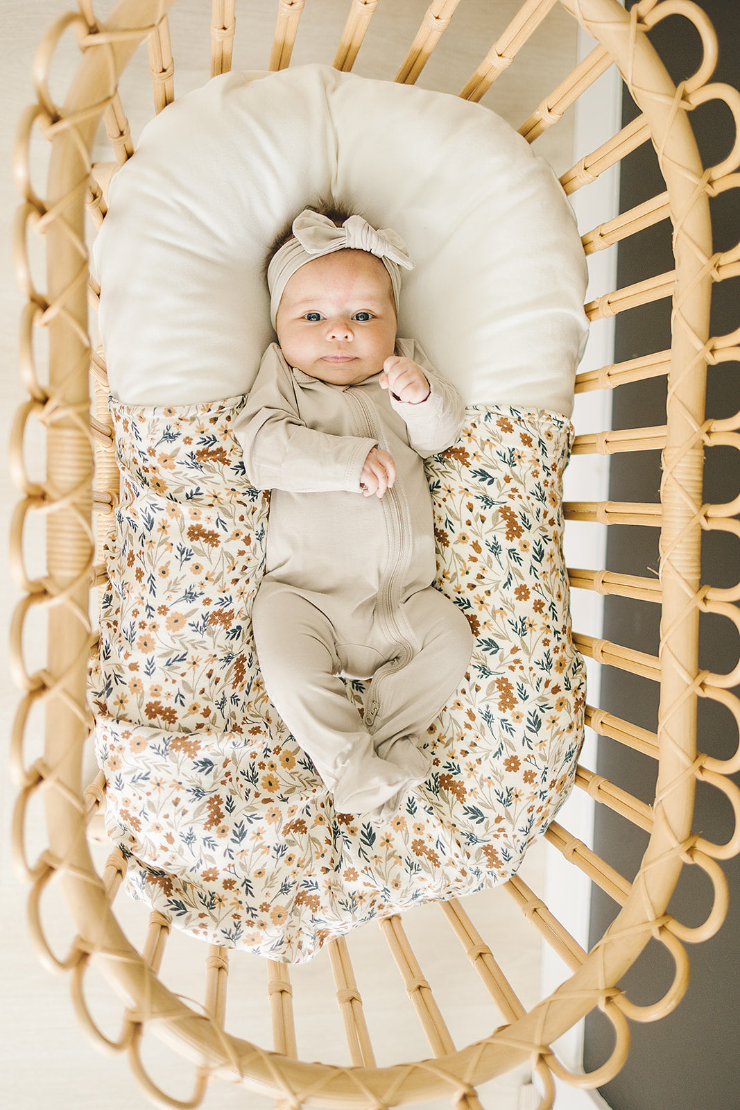 Oatmeal Bamboo Footed Zipper | Milk & Baby