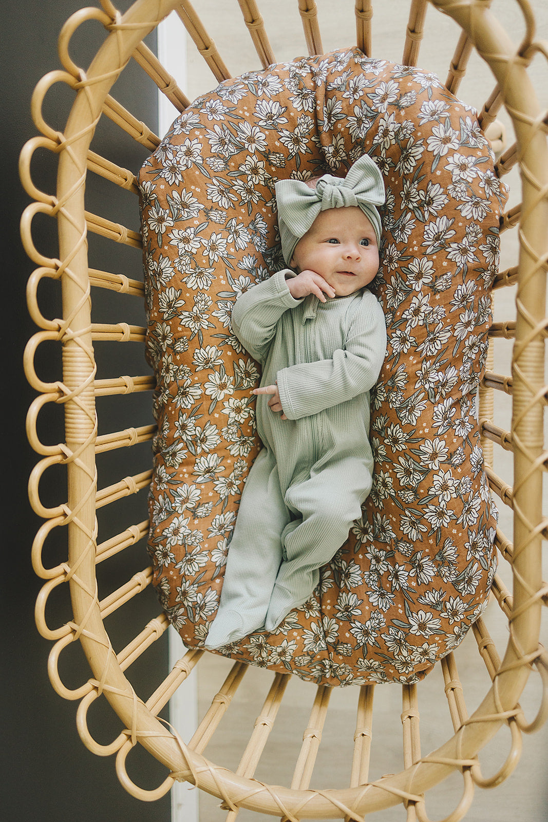 Sage Organic Cotton Ribbed Head Wrap | Milk & Baby