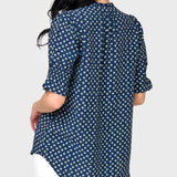 Dianthus Henley Puff Sleeve Blouse | Milk & Baby