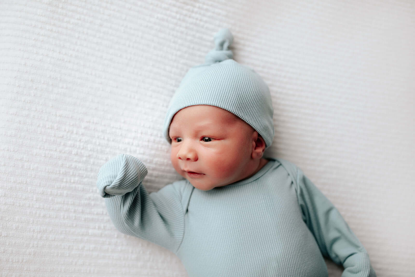 Blue Bird Ribbed Knotted Gown | Milk & Baby