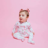 Pink Petals | Organic Footie | Milk & Baby